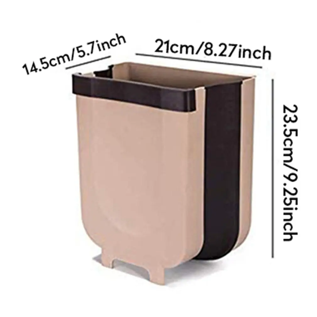 

Kitchen Trash Can Recycle Bin Space Saving Foldable Design Waterproof Trash Can Kitchen Cupboard Garbage Can