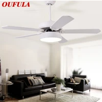 oufula ceiling fan with led light kit remote control 3 colors modern home decorative for rooms dining room bedroom restaurant
