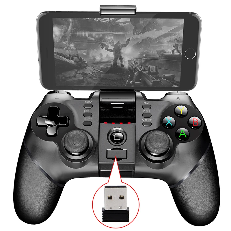 

Bluetooth-compatible Gamepad Game Pad Controller 2.4G Mobile Gaming Joypad Trigger Joystick for Android iOS Smart Phone