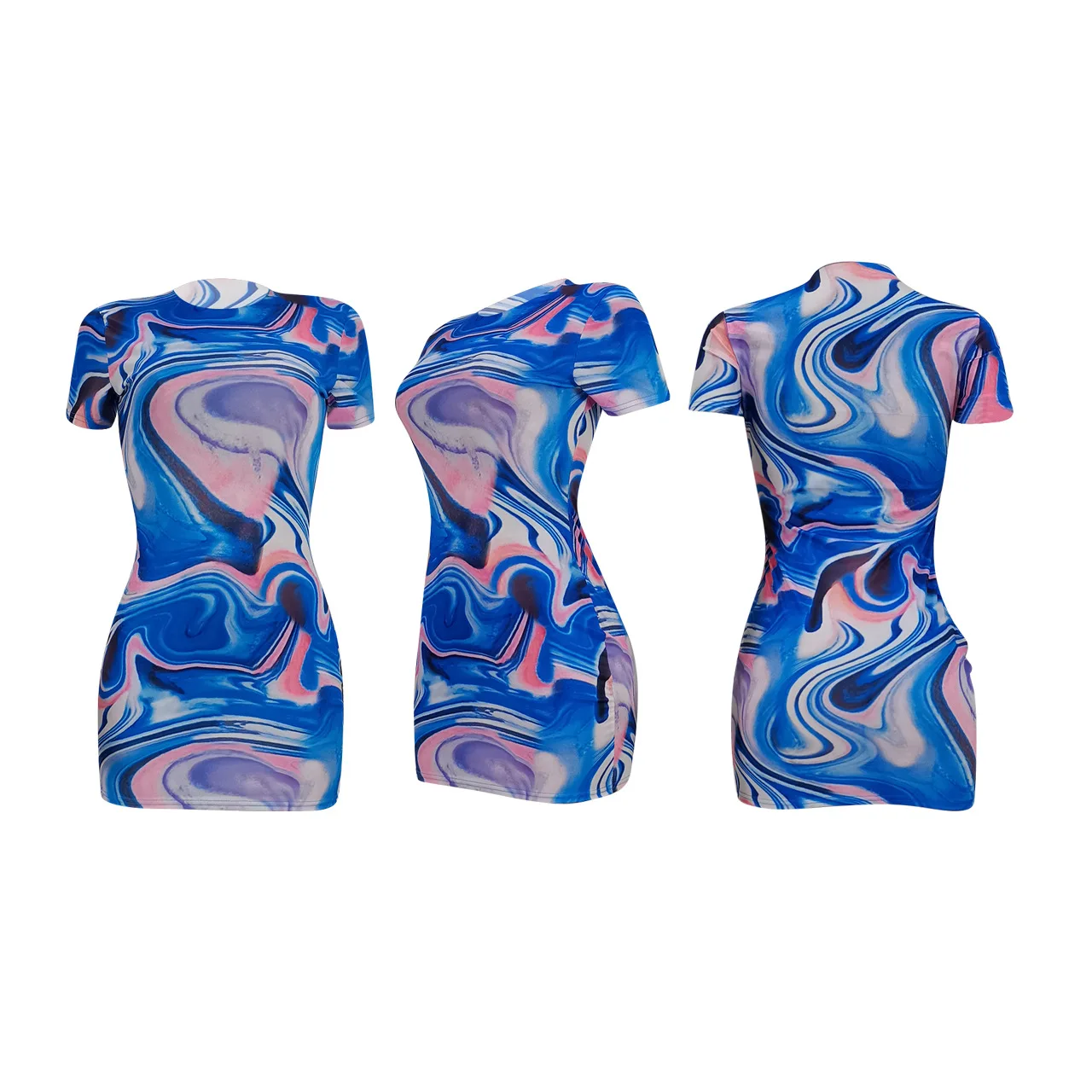 

Fashion Women Sexy Tight Printed Bodycon Dress Summer 2021 New