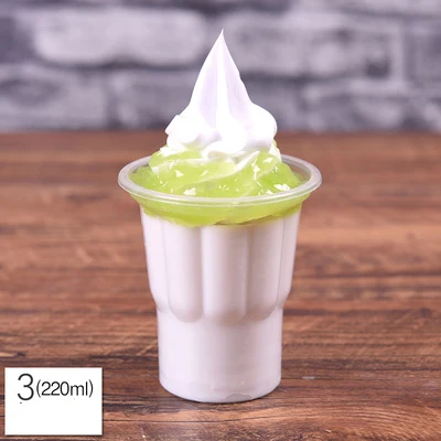 Моделирование Сливочное мороженое с сиропом образец фруктового Sundae модель поддельные для сливочного мороженого реквизит коробка для демонстрации камней в витрине искусственные sundae формы - Цвет: 220ml model 3