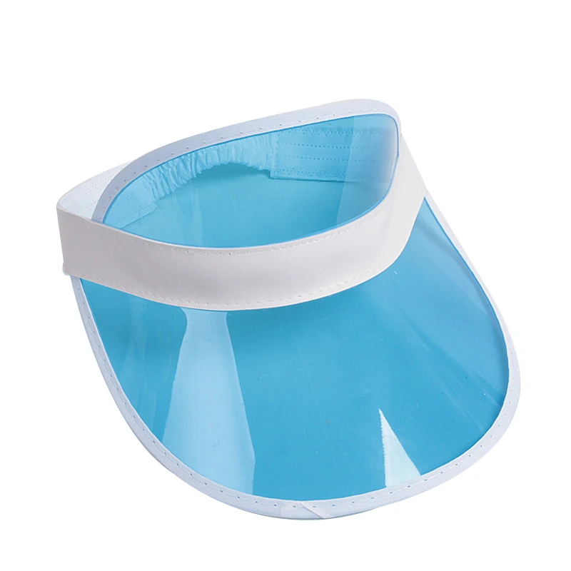 

Summer Outdoor Transparent Plastic Sun Hat Pure Color Empty Top Hat For Unisex H9