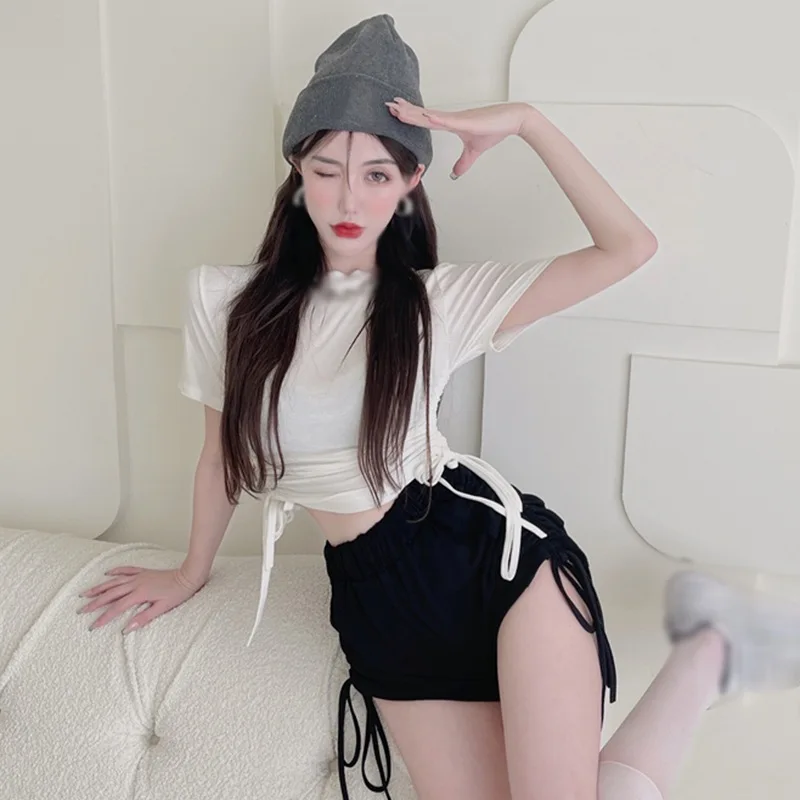 

EFINNY Women Tops Shorts Suit Women T-shirt Short Sleeve Summer Shirt Female T-shirt Women Clothing