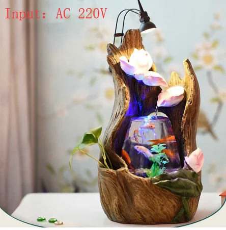220V Аквариум Wonderland FishTank дерево полый фонтан с Светильник настольный офис украшение Крытый центральный подарок как настольная лампа - Цвет: 220V
