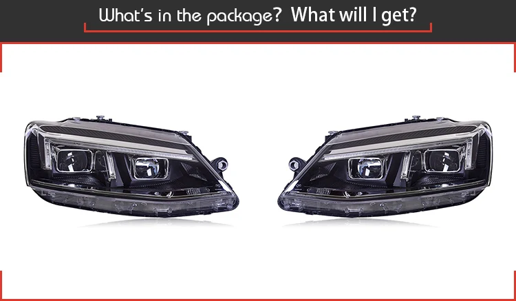 AKD автомобильный Стайлинг для VW Jetta MK6 фары 2012- Angel Eye светодиодный фары DRL Биксеноновые линзы дальнего ближнего света парковочные противотуманные фары