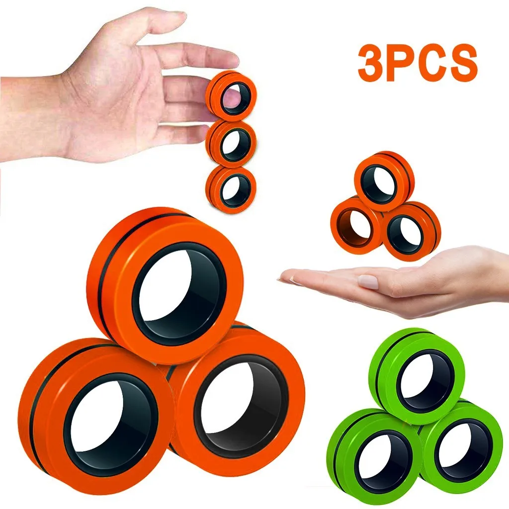Игрушки Fidget магнитный браслет кольцо распаковать Волшебное реквизит