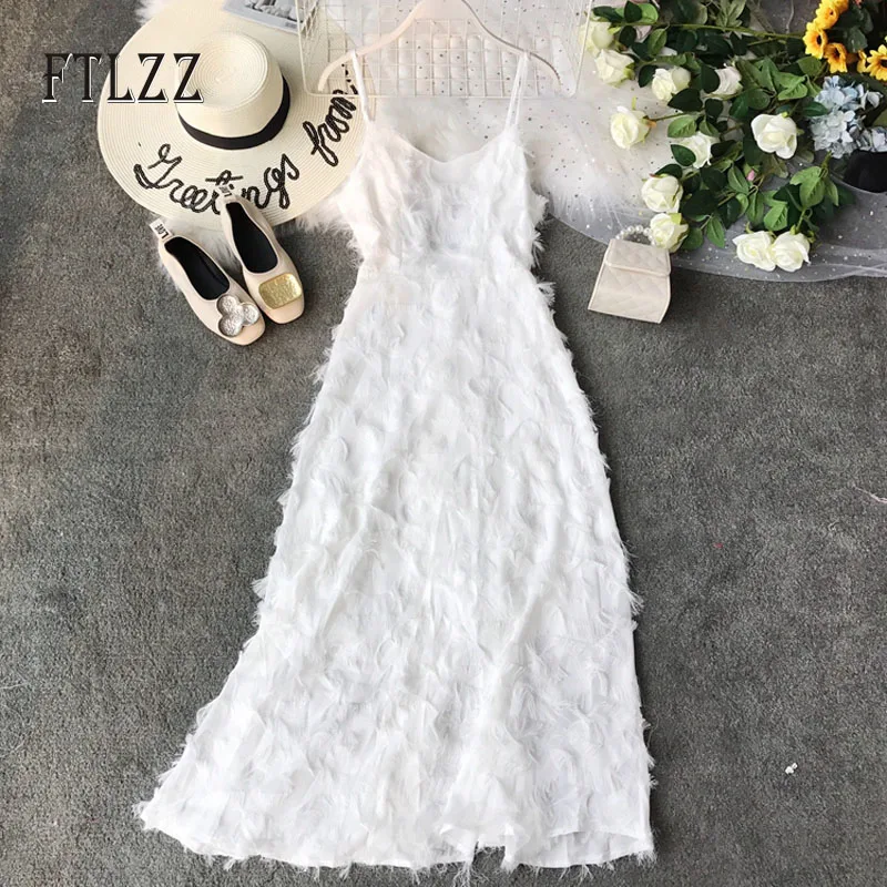 Новинка женское сексуальное платье в стиле бохо модное Летнее белое с V-образным