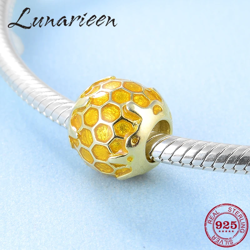 Уникальные Круглые Эмалированные модные бусины сделай сам из стерлингового