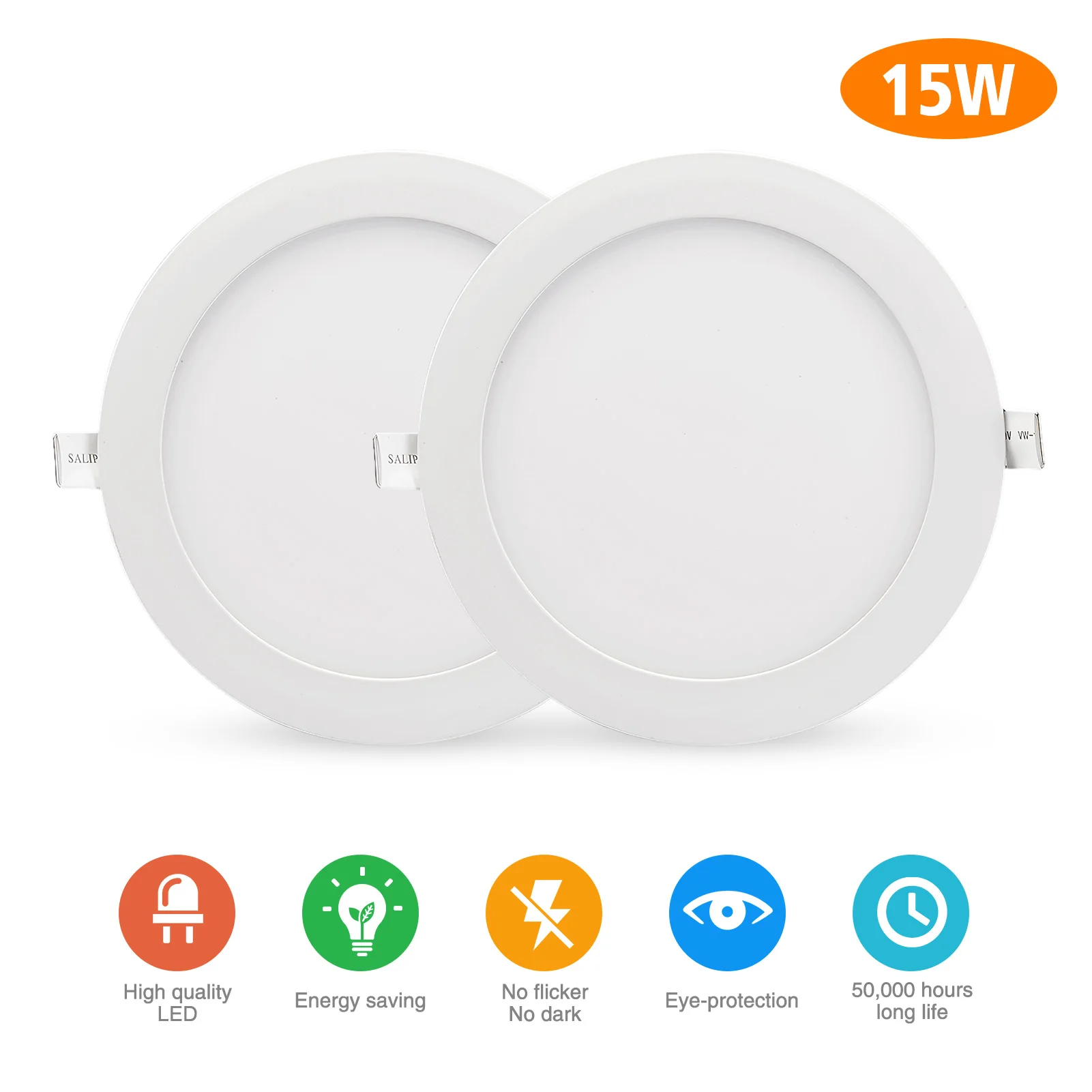 

6W 9W 15W LED Panel Light Round Square LED Spot light AC220-265V ceiling light Indoor Recessed Downlight