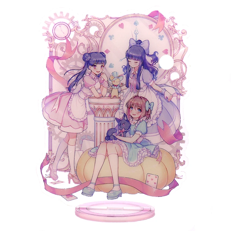 as pictured Аниме Cardcaptor искатель карт Sakura Li Shaoran прозрачная карта акриловая подставка фигурка настольное украшение Коллекция Модель игрушки Косплей Кукла - Цвет: as pictured