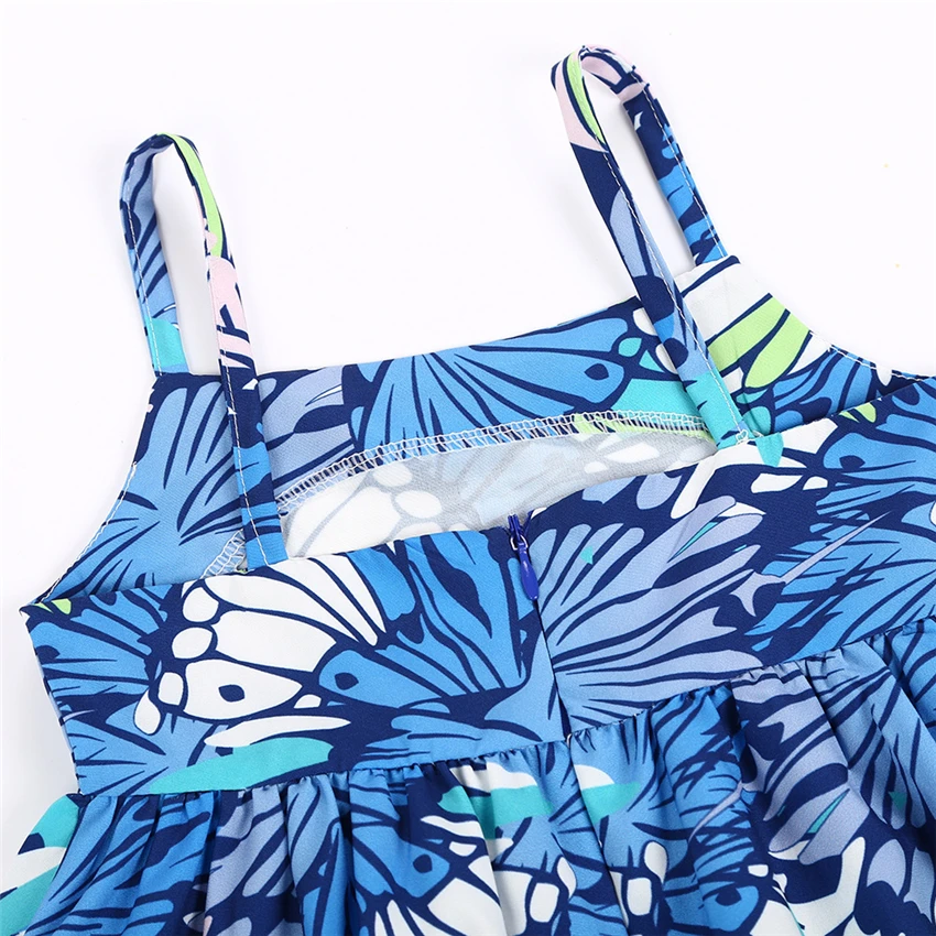 

2020 New Kids African Clothing Girls Fancy Flower Print Dresses Traditional Dashiki Riche Bazin Camisole Dress Summer Cute Skirt