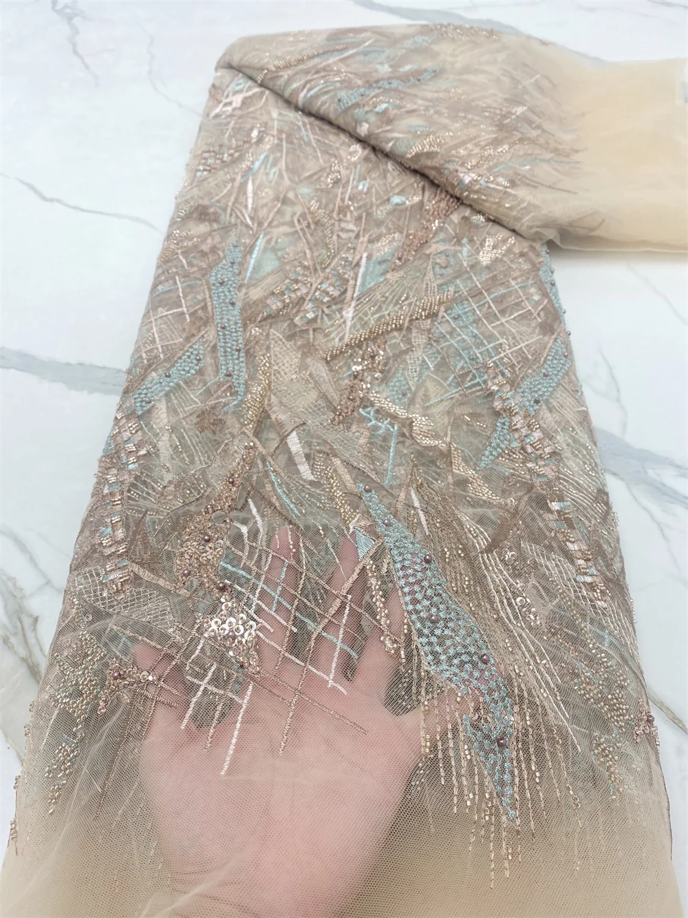 

Эксклюзивная расшитая блестками французская кружевная ткань 2021 высокое качество вышитая африканская фатиновая сетчатая кружевная ткань с...