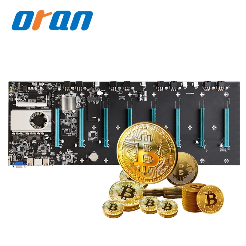 

8 Gpu 6,5 мм Слоты без запаса для майнинга биткоинов, слоты для материнской платы стандарта майнинга Btc/eth S37
