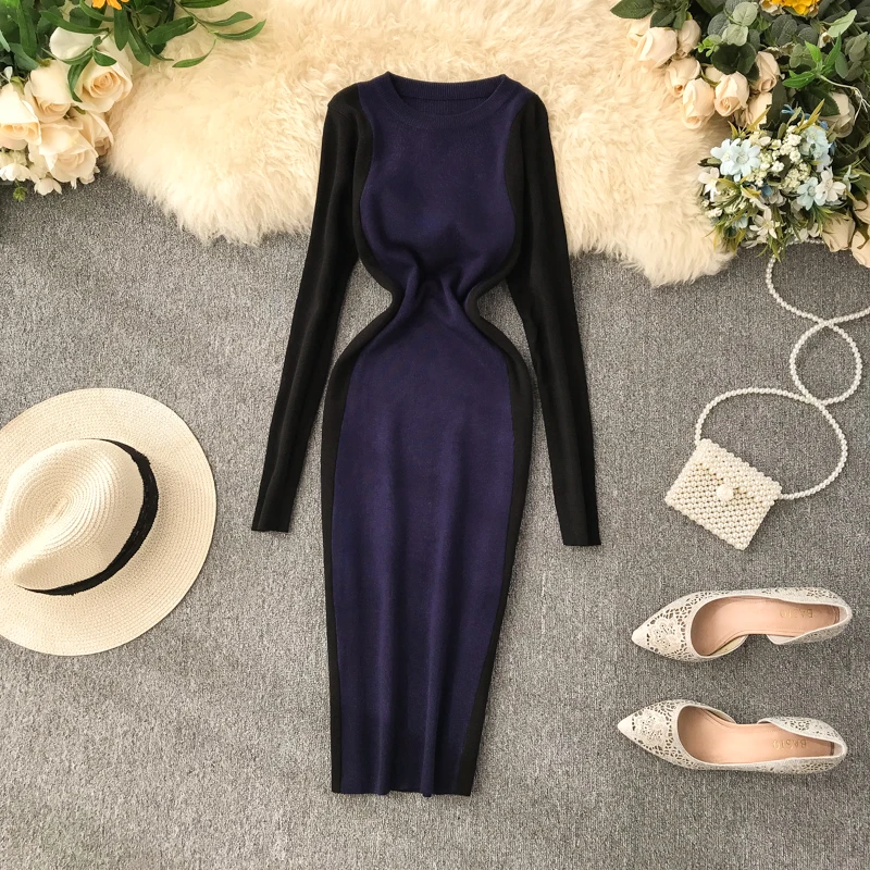 2019 Новая модная женская одежда осенне зимнее платье с вышивкой женское вечернее