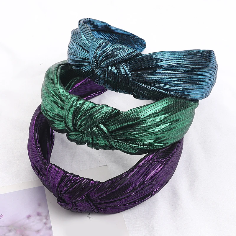 Блестящий обруч для волос с горячей штамповкой Женский винтажный широкий