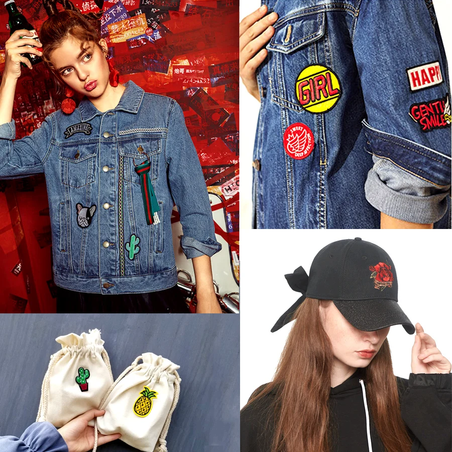 Нашивки с вышивкой аппликация для пришивания утюгом значок полоски нашивки