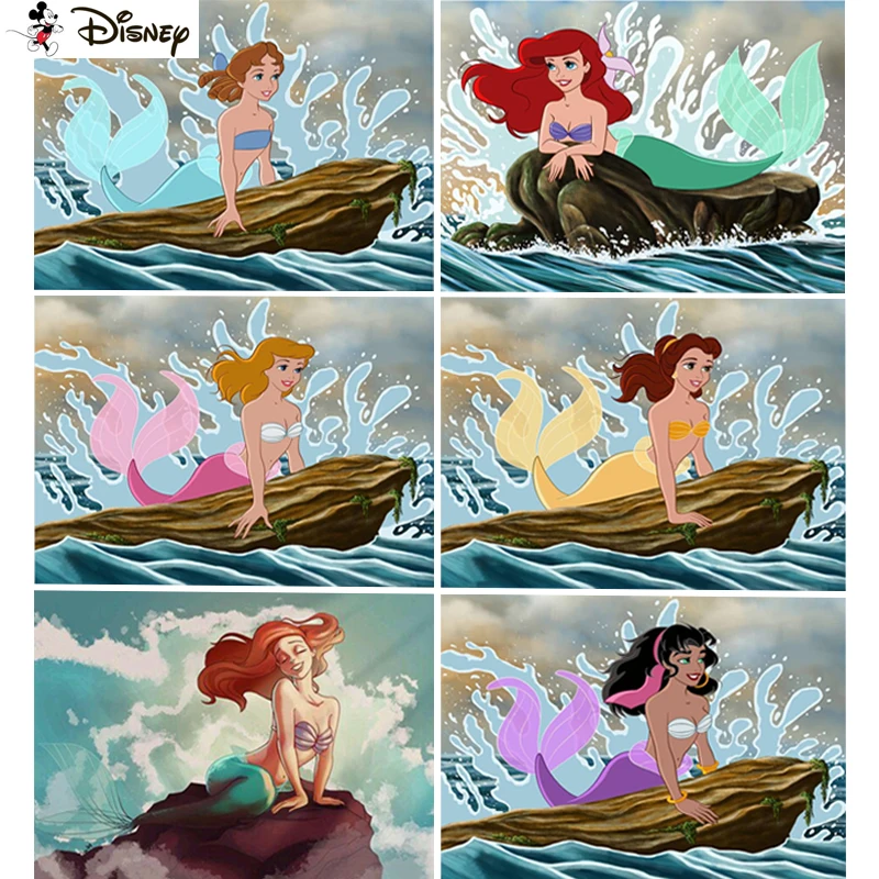 

Настенная картина «мультяшная Русалка» Disney, настенные постеры и принты в скандинавском стиле для украшения гостиной