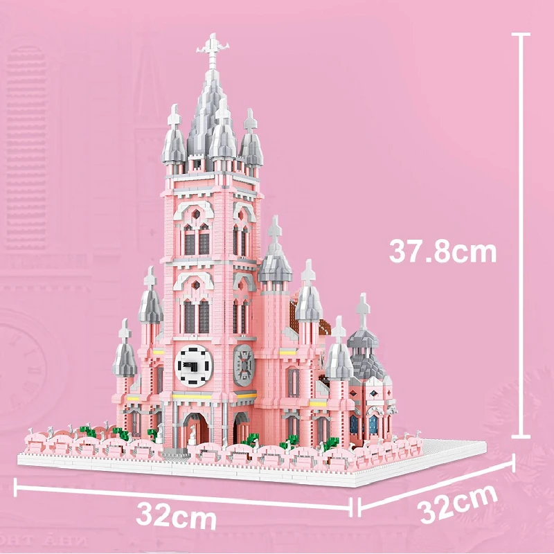 

7107pcs Creator Mini Blocks World Famous Architecture Jesus Sacred Heart Basilica 3D Model Building Block Educational Bricks toy