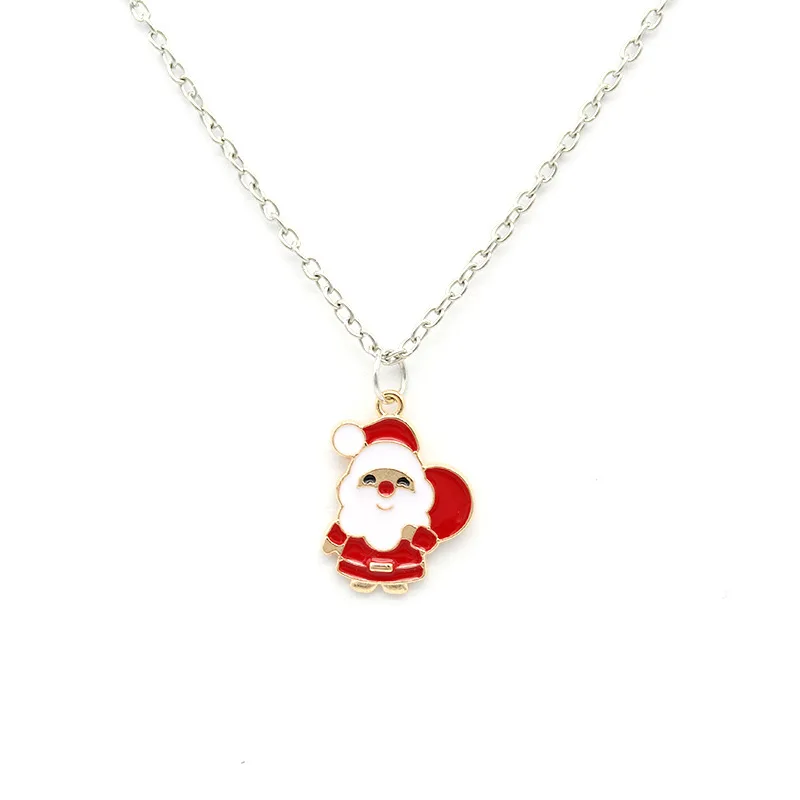

kid Stainless Steel Santa Claus Man Women Fashion Jewelry necklace Luxury Popular Titanium Drip oil Christmas gift necklace