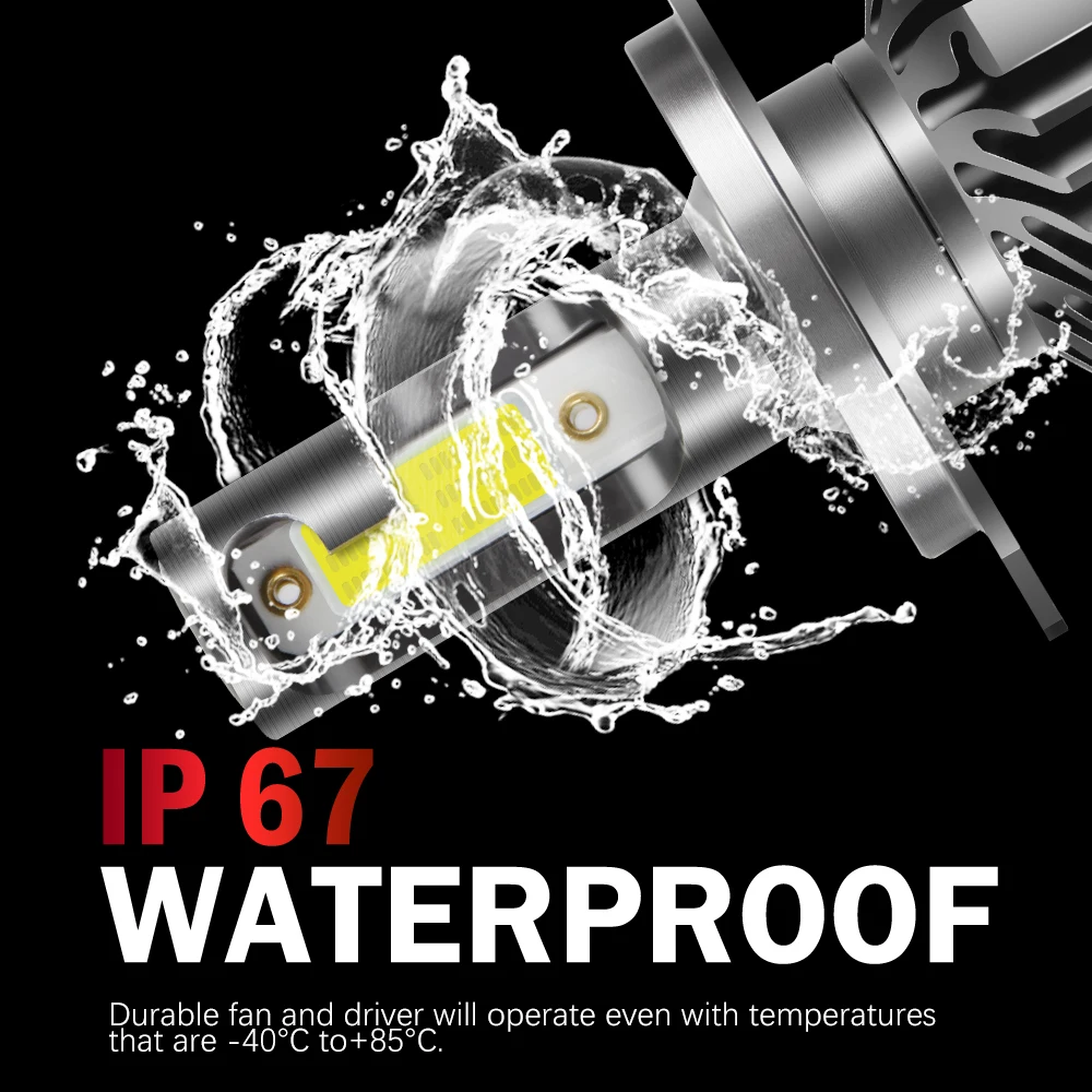 BraveWay Mini H4 LED H7 светодиодные фары для автомобиля дальнего света 12 В 10000LM H11 H8 6500K