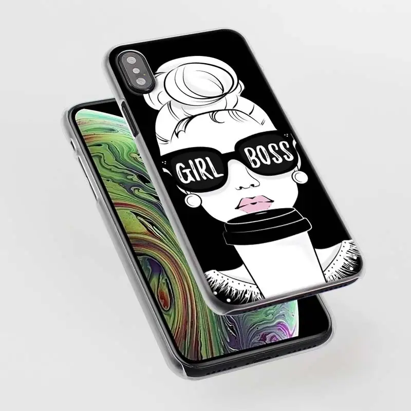 Девушка босс розовый женский телефон чехлы для Apple iPhone 11 Pro Max X XR XS MAX 11 Pro 7 8 6 6s Plus 5 5S SE жесткий чехол