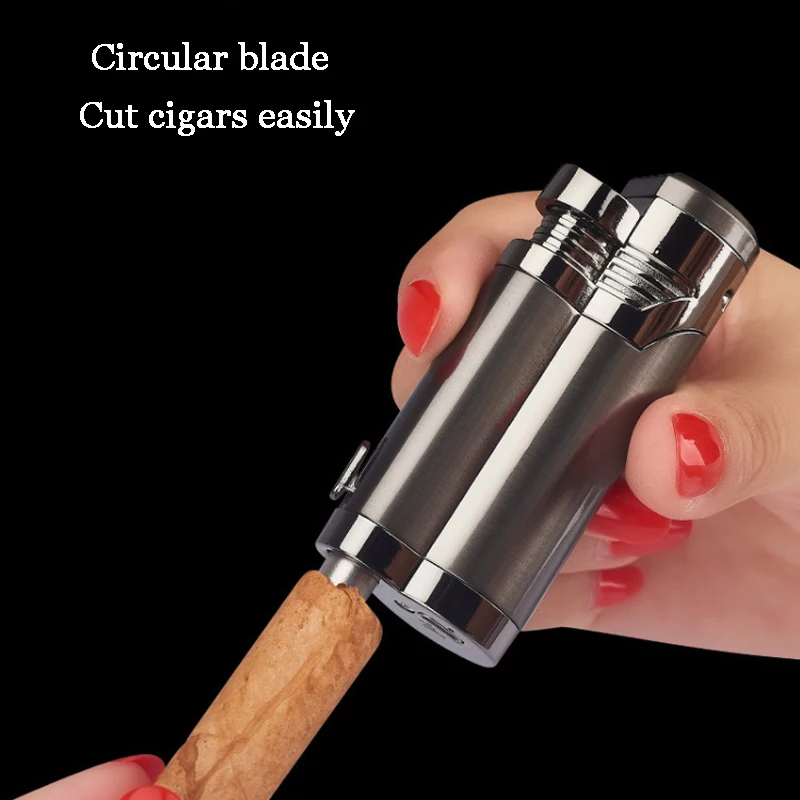Многофункциональная Зажигалка для сигар USB перезаряжаемая зажигалка с замком