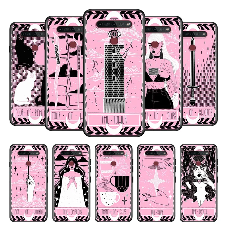 

Cute Tarot Pink For LG G8 V30 V35 V40 V50 V60 Q60 K40S K50S K41S K51S K61 K71 K22 ThinQ 5G Phone Case