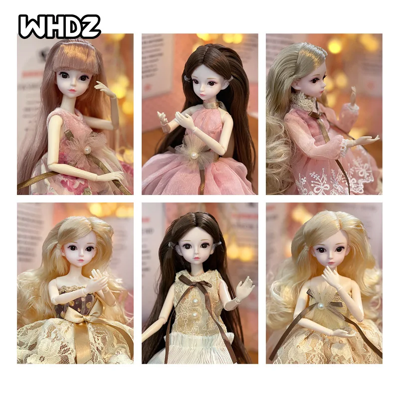 

Dolls CUTE TOY Makeup for Set Hinged Joint Doll 30 Cm Full Set Making Toys for Girls Kids 4 To 6 Years FASHION GIFT DOLL