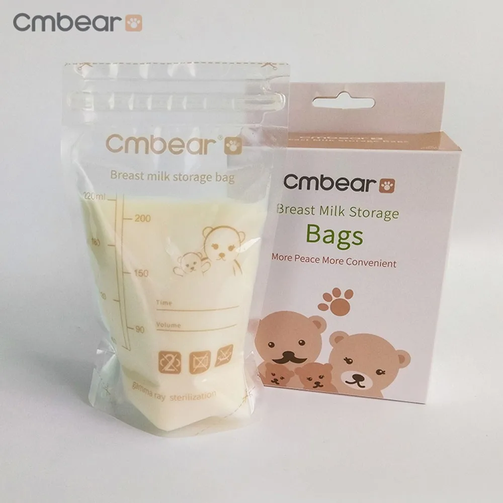 Cmbear 30 шт пакет для хранения грудного молока 220 мл без бапа морозильная камера