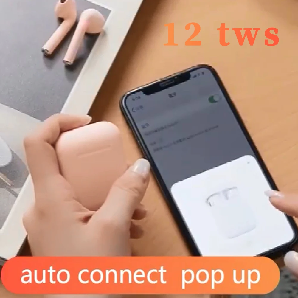 i12 tws Bluetooth 5,0 Беспроводная гарнитура наушники Bluetooth Сенсорный всплывающий спортивный наушник стерео гарнитура беспроводные наушники