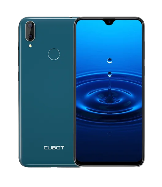 Cubot R15 смартфон 6,26 ''19:9 Капля воды Экран MT6580P 4 ядра Android 9,0 2 ГБ+ 16 Гб пальца ID двойная задняя камера 13MP 3000 мАч - Цвет: Green