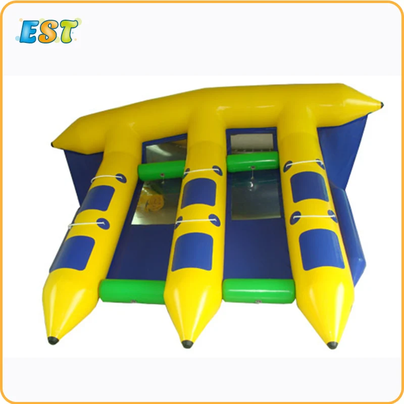 3 трубки 6 сидений водные спортивные игрушки банан лодка надувная flyfish летающая