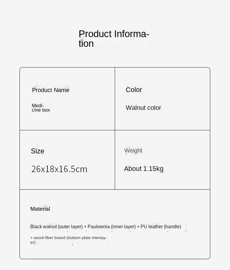 Household Medicine Box Pack Large Capacity First Aid Kit First-Aid Storage Solid Wood | Дом и сад