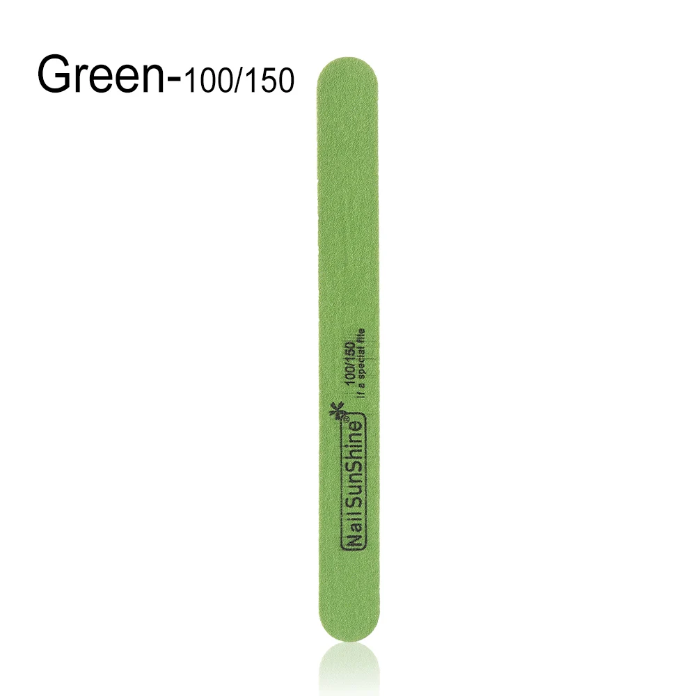 Green 1 шт. деревянные для ногтей пилки шлифовальный полировщик для педикюра и маникюра Профессиональный Уход за ногтями искусство аксессуары для красоты Инструменты 100/120/150/180/240 - Цвет: Green