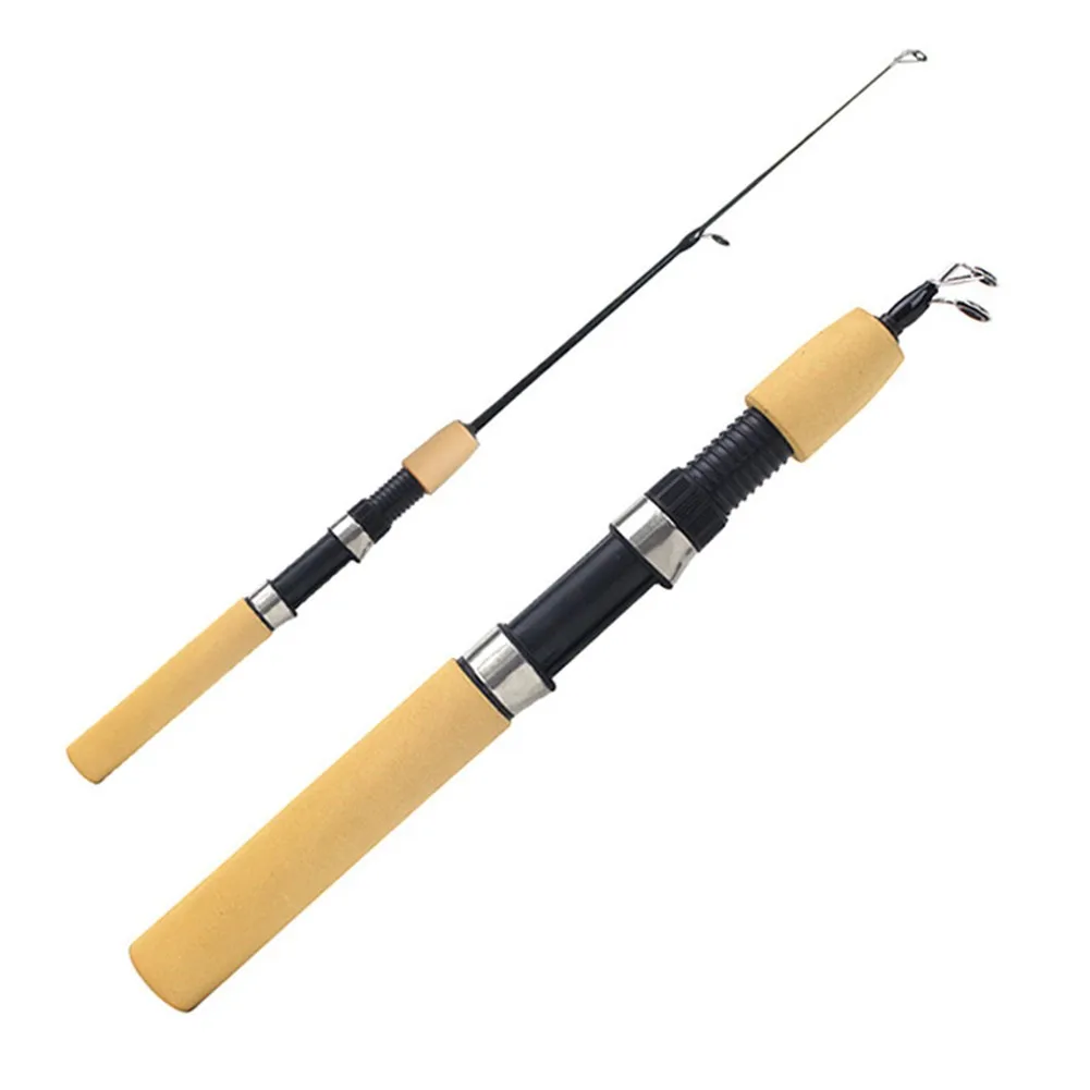 

60 80 100CM Mini Telescopic Ice Fishing Rod Portable Carbon River Shrimp Carp Fishing Pole Winter Fishing Tackle Accessories