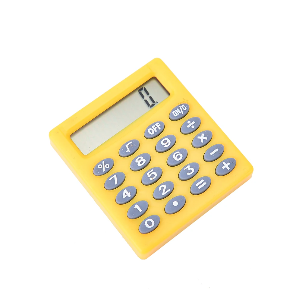 

New 1PCS Student Mini Electronic Calculator Candy Color Calculating Office Supplies Gift coin battery Calculators