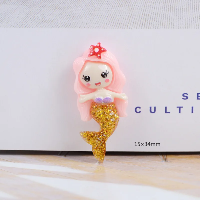 QIBU 10 шт. разнообразные аксессуары для рукоделия мультяшная Русалка принцесса