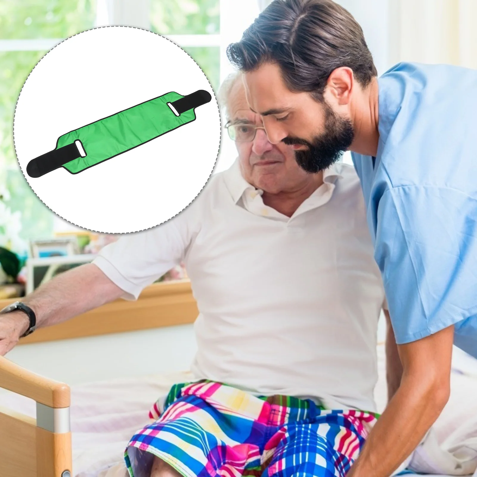 

1pc Supple Patient Moving Belt Lifting Sling Patient Care Belt Moving Sling Belt