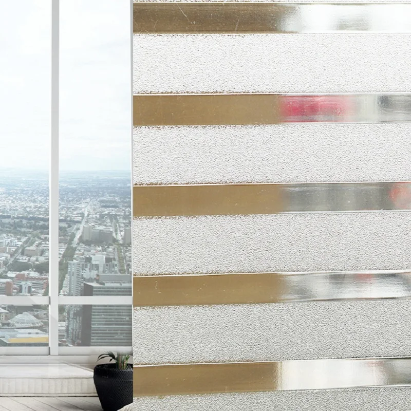 Полосатая стеклянная пленка статическое цепляние контроль тепла защита