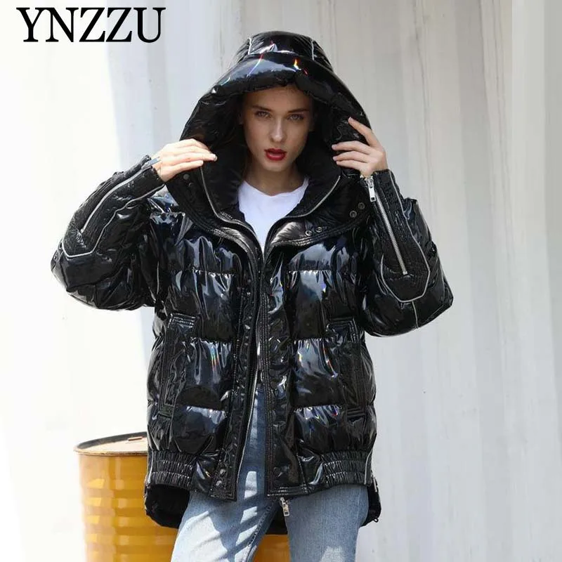 Женский яркий неоновый пуховик зимняя модная Толстая теплая верхняя одежда с