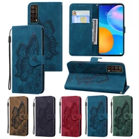 p smart 2021 phone case for fundas huawei p30 p20 lite y5p 2020 y6 2019 honor 10 8a vintage 3d emboss wallet card holder cover