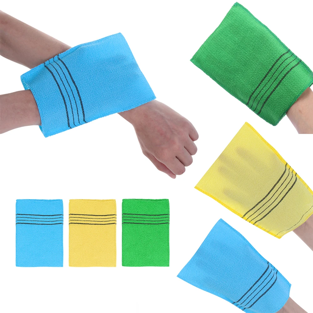 

pcs Smooth Skin Body Rub Massage Viscose Fiber Portable Exfoliating Bath Towel Bath Glove Shower Scrubber Washcloth