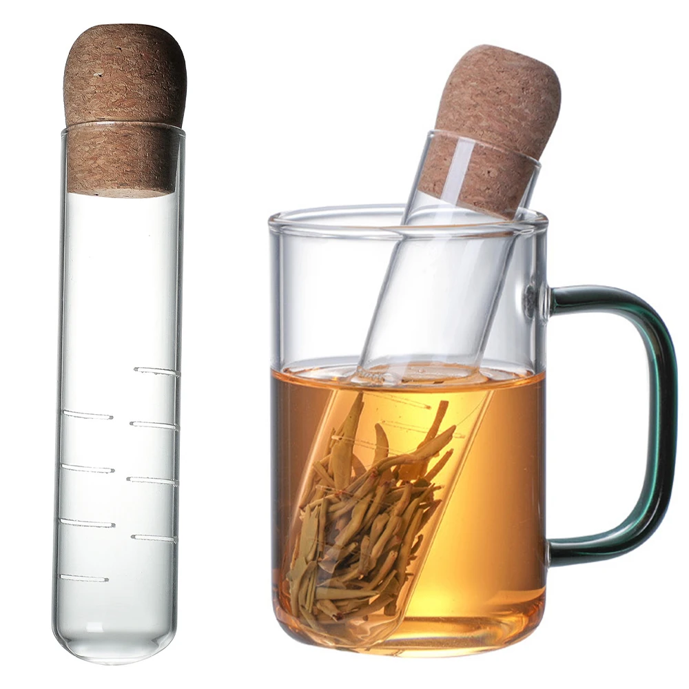 

Reusable Glass Tea Strainer Healthy Tea Infuser Gadget Coffee Strainer Transparent Tea Leak Heat-Resistant Glass Tube Filter