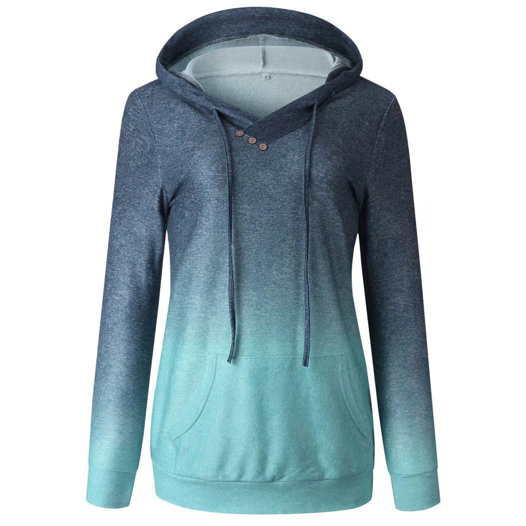 Женская толстовка с карманами пуловер длинным рукавом капюшоном|Женские