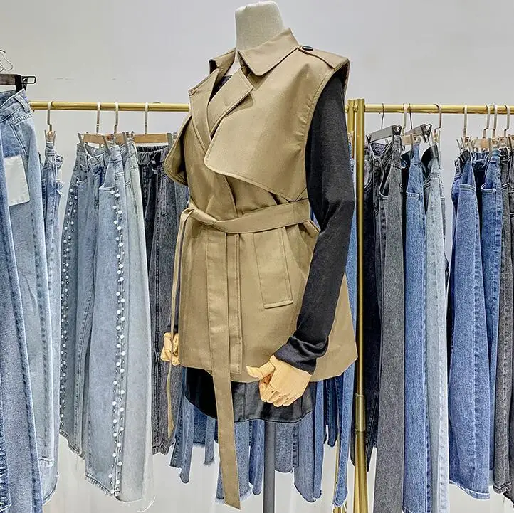 2020 Новое поступление женский жилет куртка без рукавов винтажный облегающий