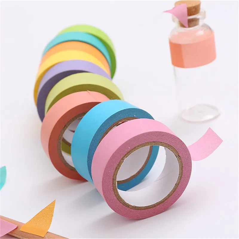 Конфетная одноцветная Васи Маскировочная лента бумага DIY украшения Скрапбукинг