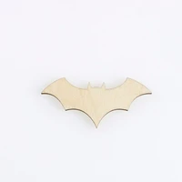 beautiful bat shape mascot laser cut christmas decorations silhouette blank unpainted 25 pieces wooden shape 1703