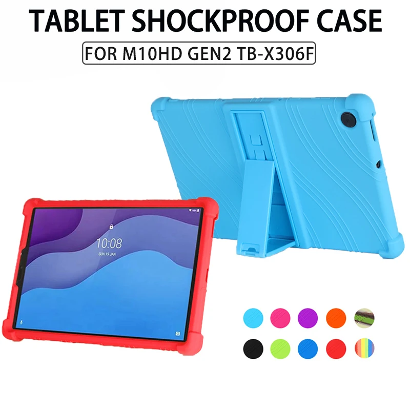 

SZOXBY Case For Lenovo Tab M10 HD Gen2 Funda Stand Soft Silicon Cover for Lenovo TB-X306F TB-X306X ShockProof Tablet The Shell