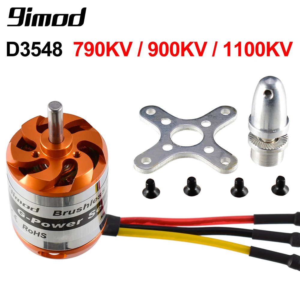 

9imod D3548 790KV / 900KV / 1100KV 5.0mm Brushless Outrunner Motor 2-5S For RC Airplane Fixed-wing Aircraft Helicopters