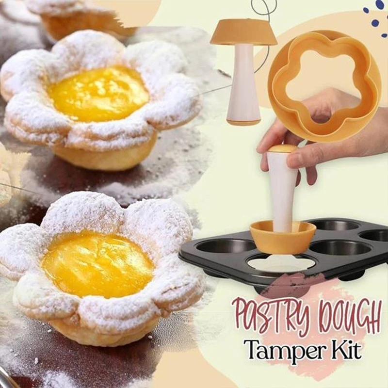 

Pastry Dough Tamper Kit DIY Cupcakes Biscuit Mold Baking Donut Mold FP8